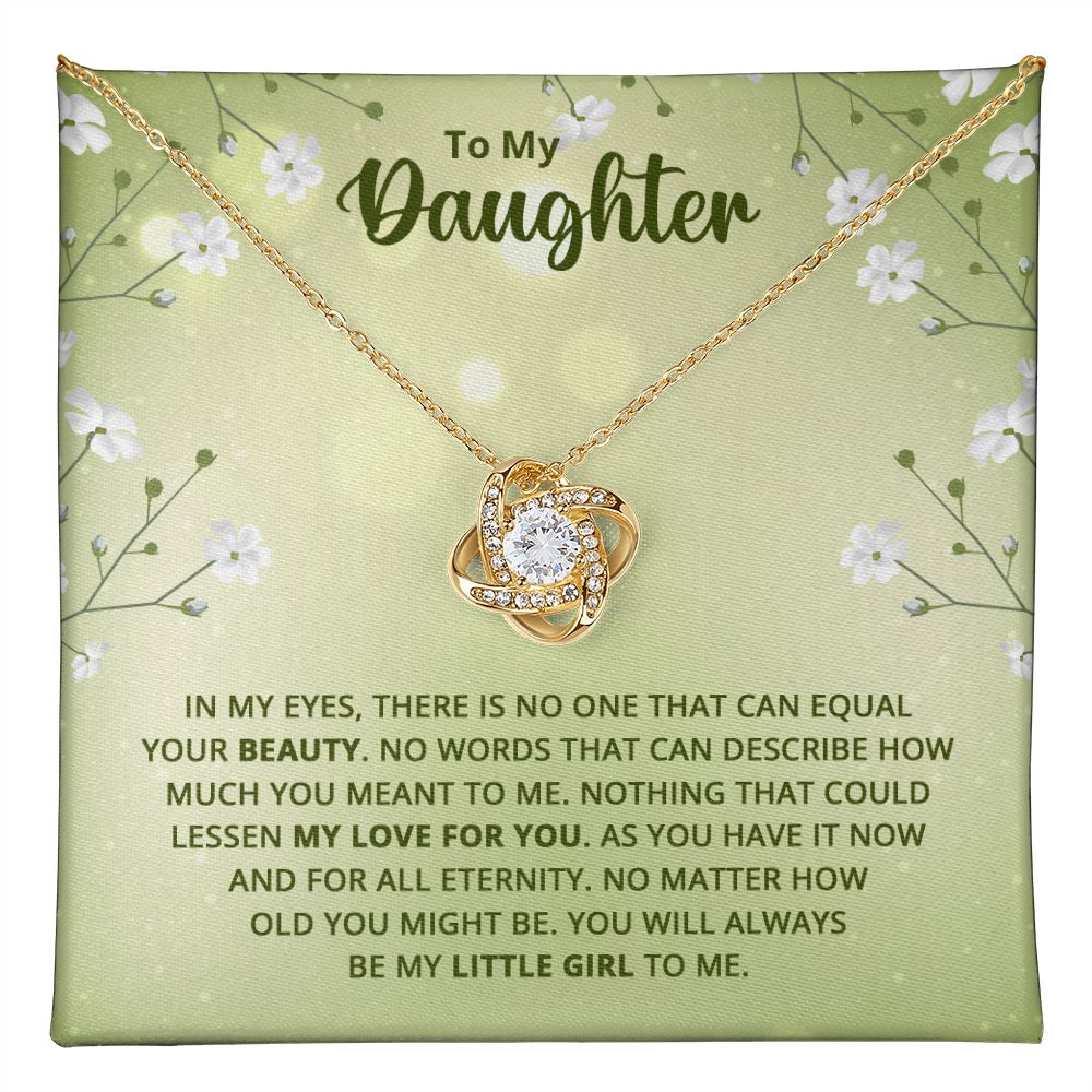 To My Daughter, My Love For You Love Knot Necklace | To Daughter