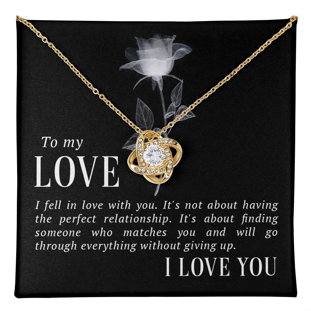 To My Love, What It's About Love Knot Necklace | To Wife | To Girlfriend