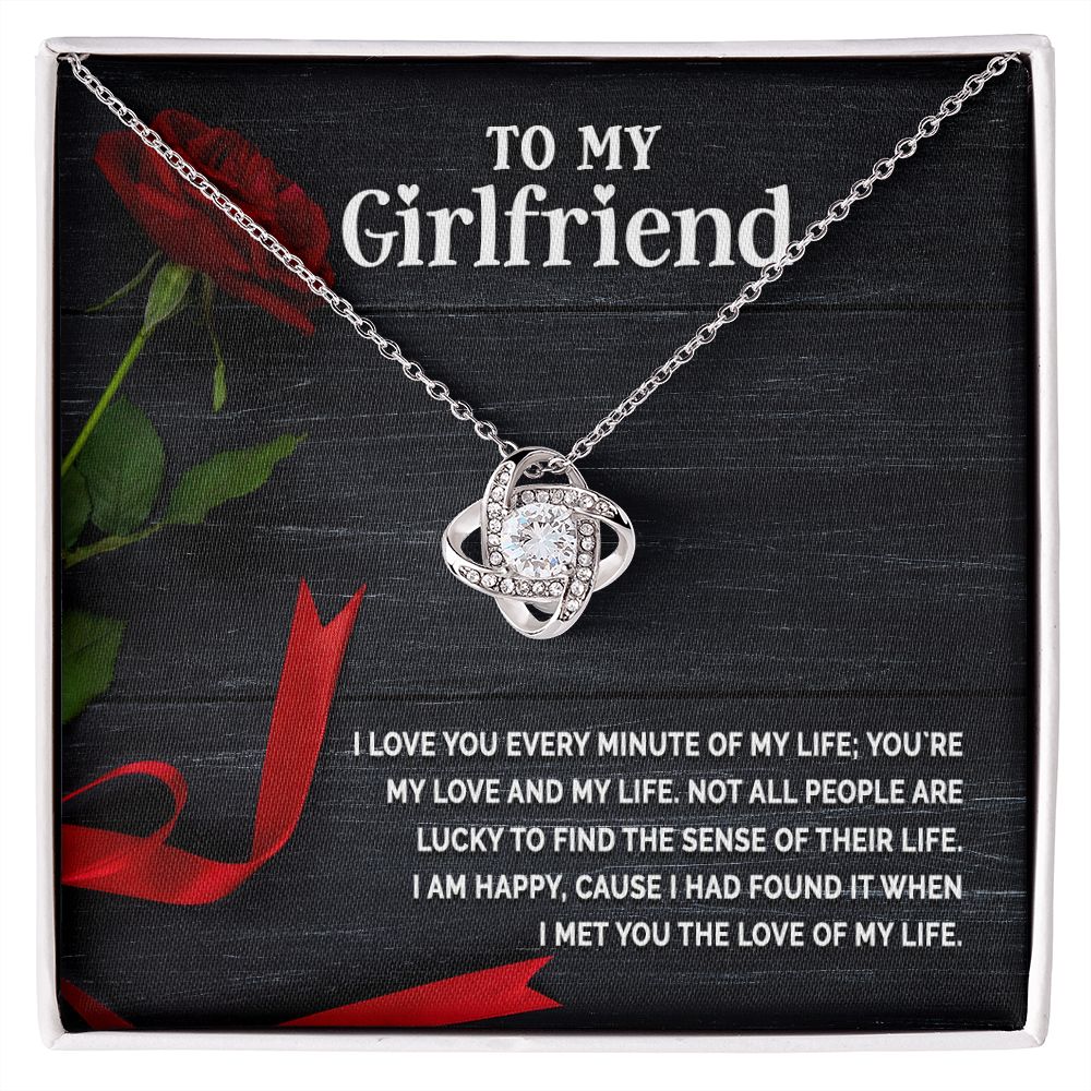 To My Girlfriend, I Am Happy Love Knot Necklace | To Girlfriend