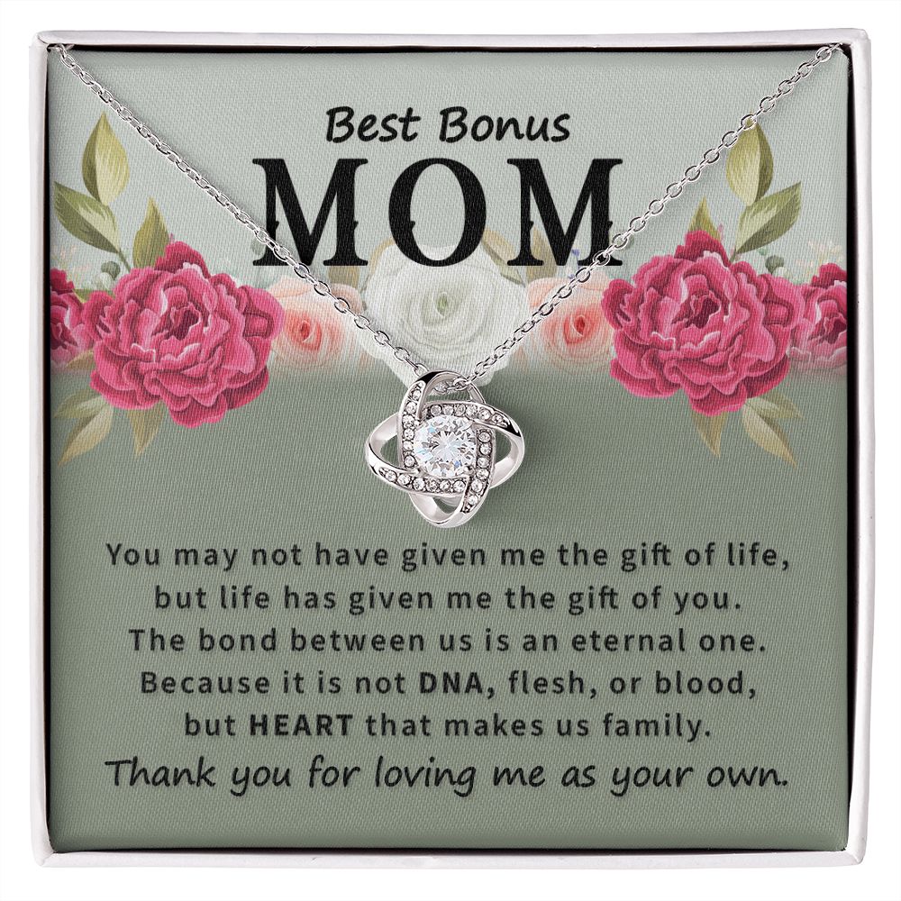 The Best Bonus Mom Love Knot Necklace | To Bonus Mom