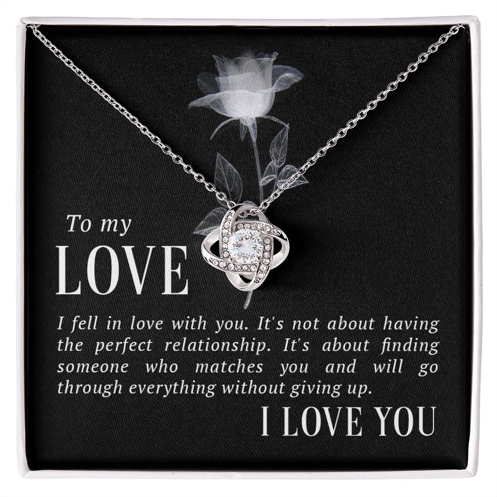To My Love, What It's About Love Knot Necklace | To Wife | To Girlfriend