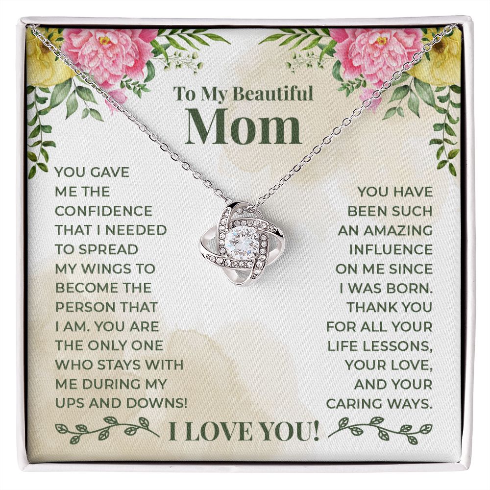 Gave Me The Confidence Love Knot Necklace | To Mom
