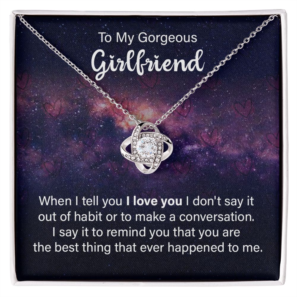 To My Girlfriend, The Best Thing Love Knot Necklace | To Girlfriend
