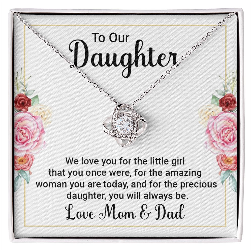Our Daughter, We Love You Love Knot Necklace | To Daughter