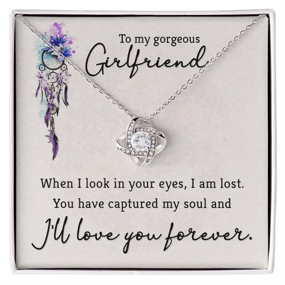 When I Look in Your Eyes Love Knot Necklace | To Girlfriend