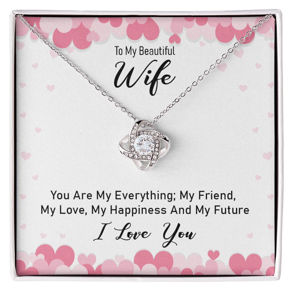 To My Wife, My Future Love Knot Necklace | To Wife