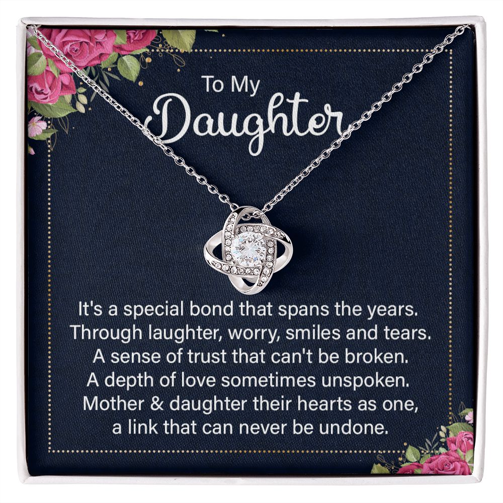 To My Daughter, A Special Bond Love Knot Necklace | To Daughter