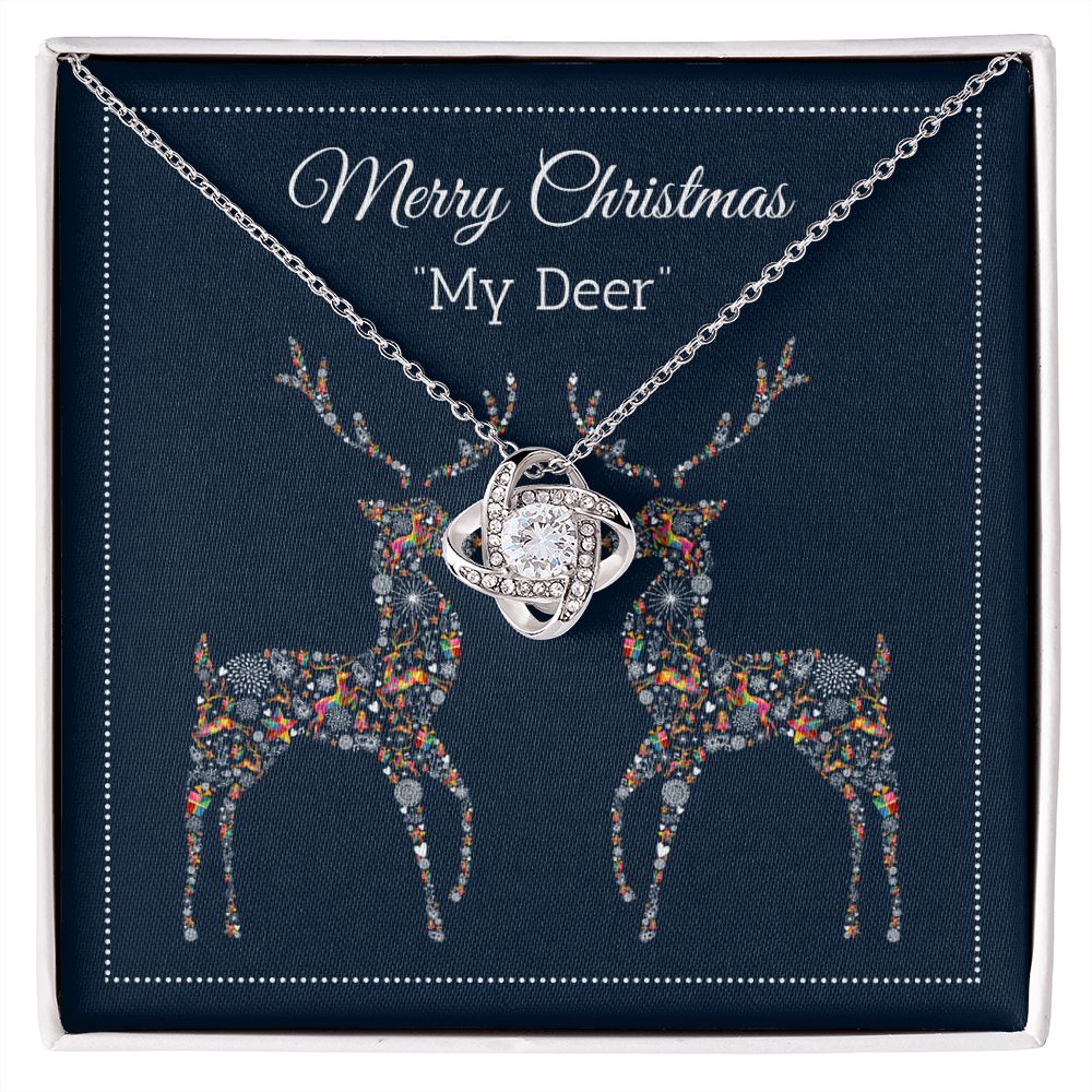 Merry Christmas My Deer Love Knot Necklace | To Wife | To Girlfriend