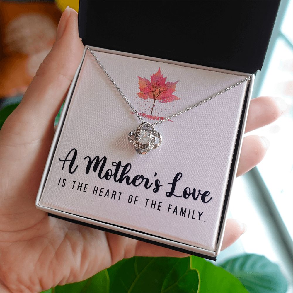 A Mother's Love is the Heart Love Knot Necklace | To Mother