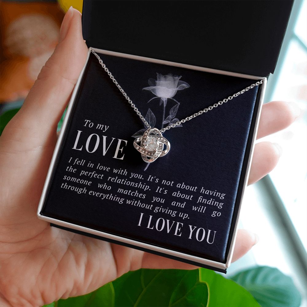 To My Love, What It's About Love Knot Necklace | To Wife | To Girlfriend