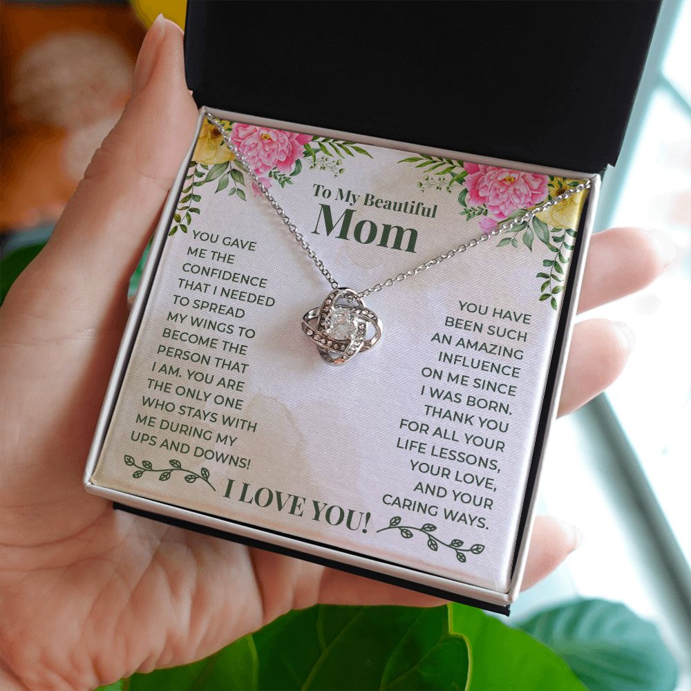 Gave Me The Confidence Love Knot Necklace | To Mom