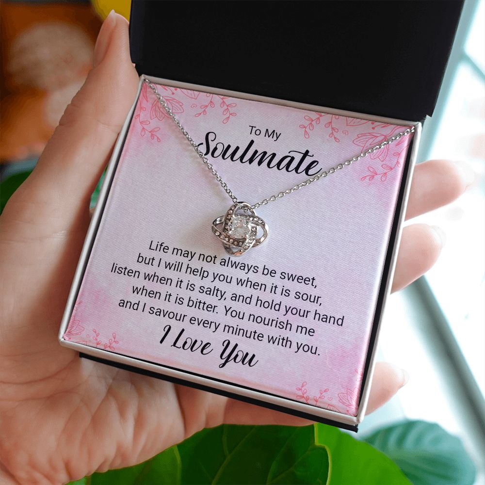 To My Soulmate, I Will Help You Love Knot Necklace | To Wife | To Girlfriend