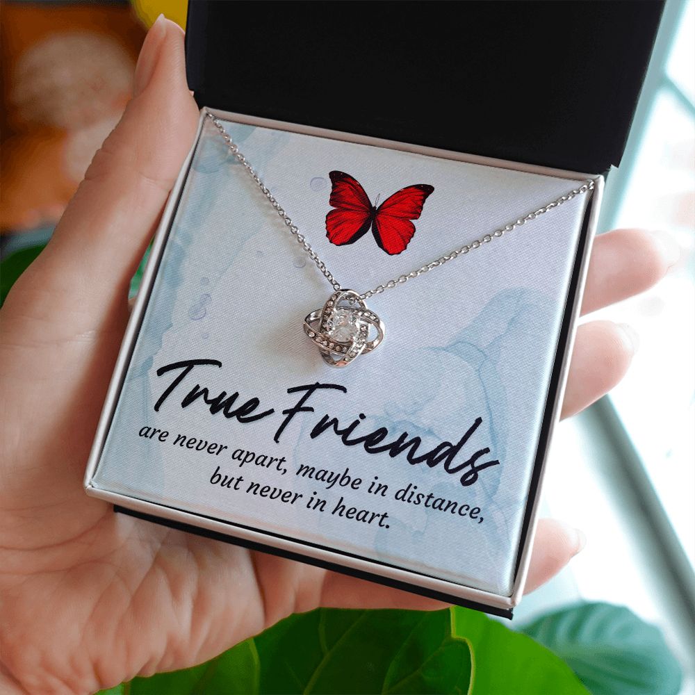 True Friends are Never Apart Love Knot Necklace | To Best Friend