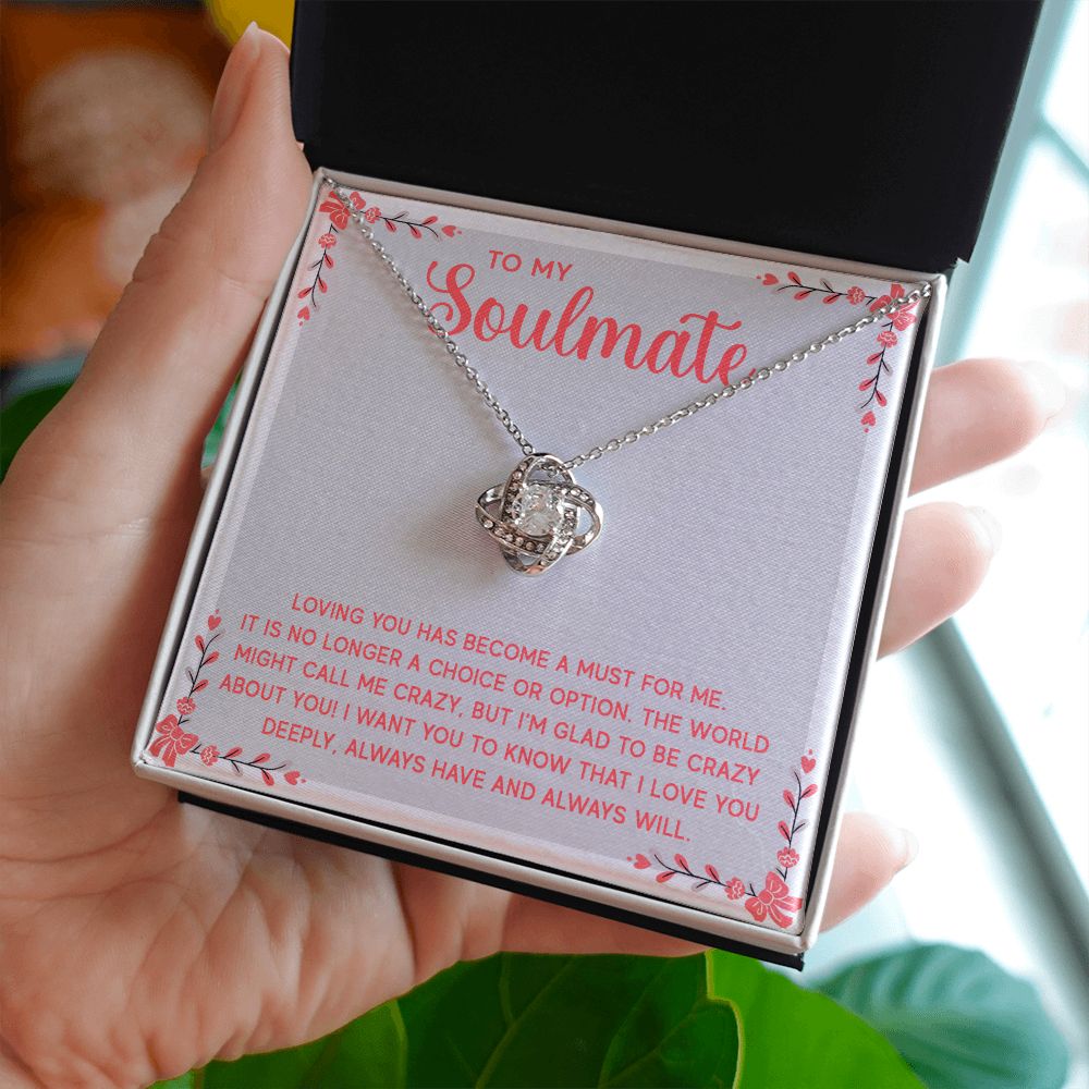 To My Soulmate, No Longer A Choice Love Knot Necklace | To Wife | To Girlfriend