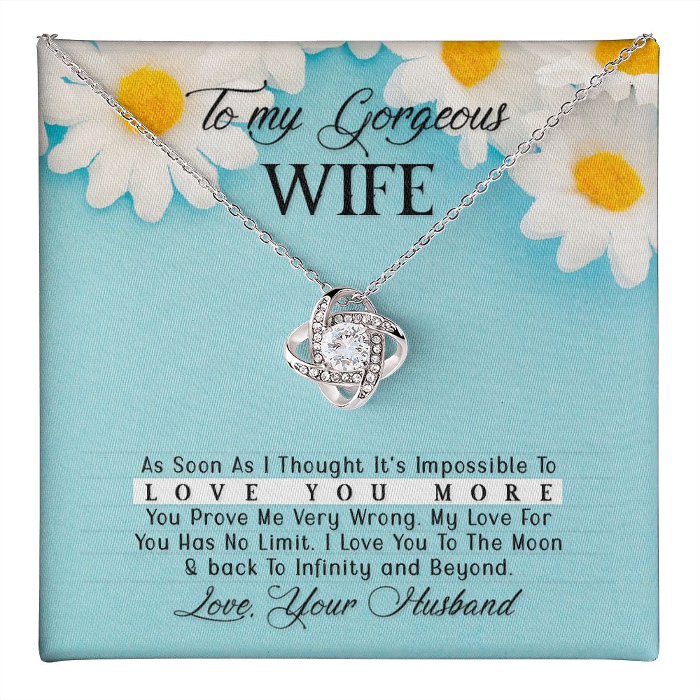 To My Wife, there's No Limit Love Knot Necklace | To Wife