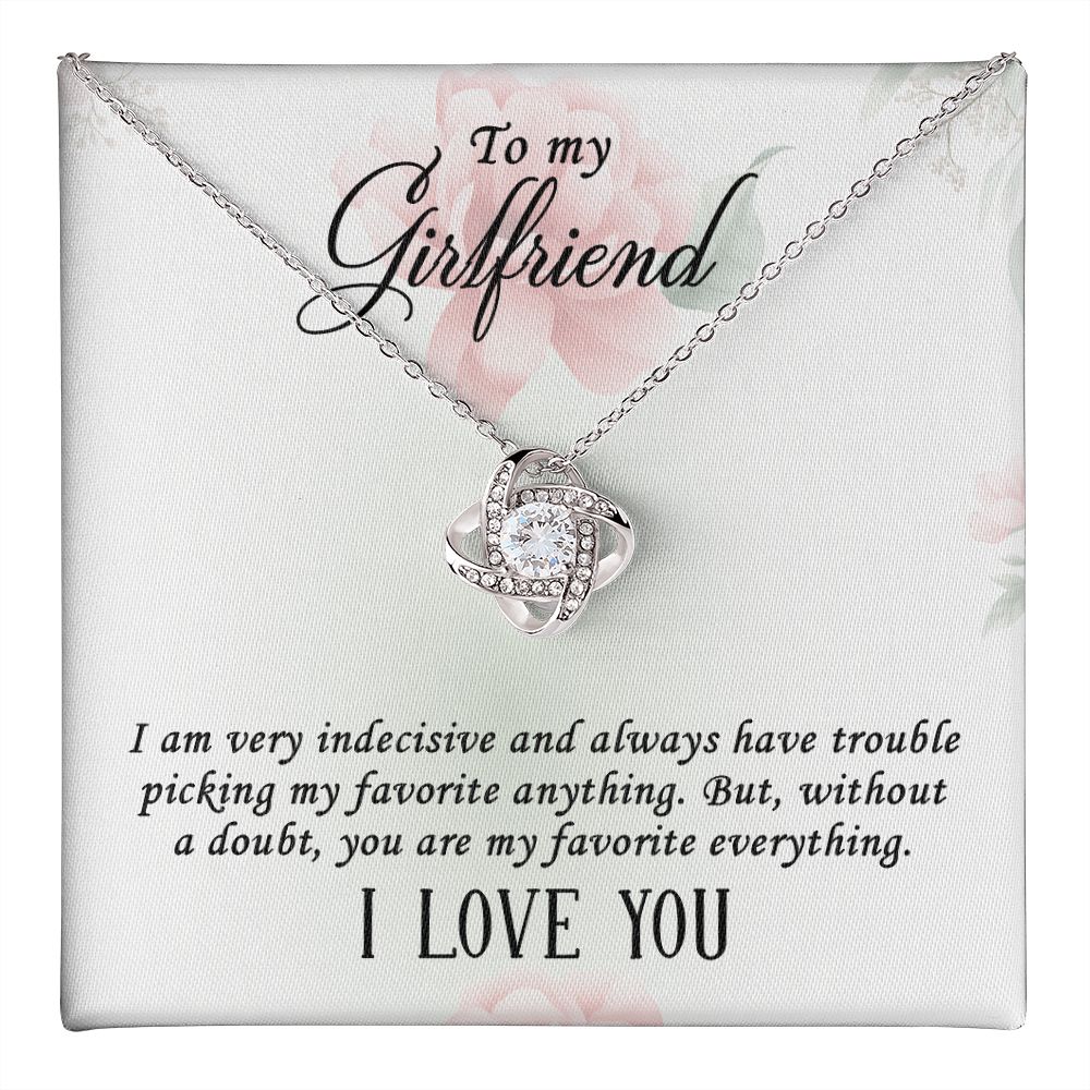 To My Girlfriend, My Favorite Everything Love Knot Necklace | To Girlfriend