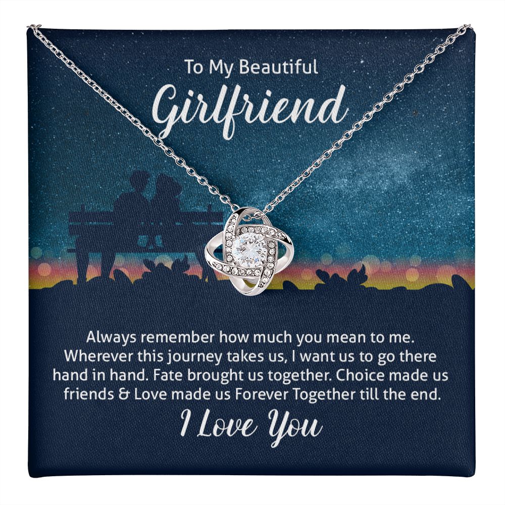 Remember How Much You Mean To Me Love Knot Necklace | To Girlfriend