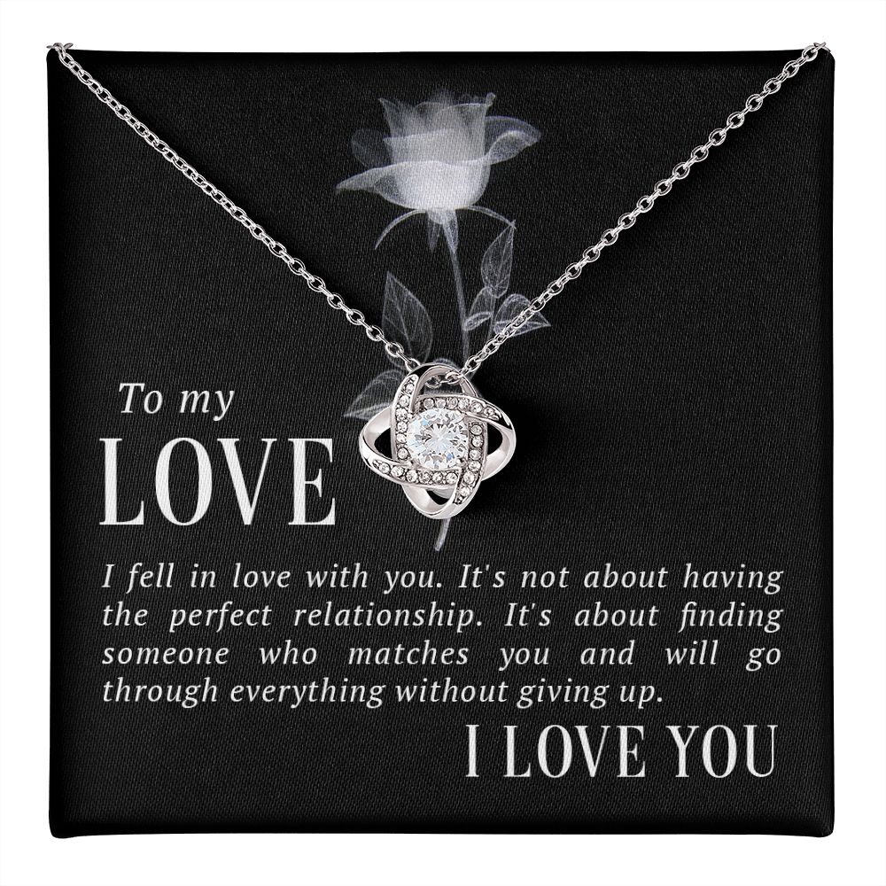 To My Love, What It's About Love Knot Necklace | To Wife | To Girlfriend