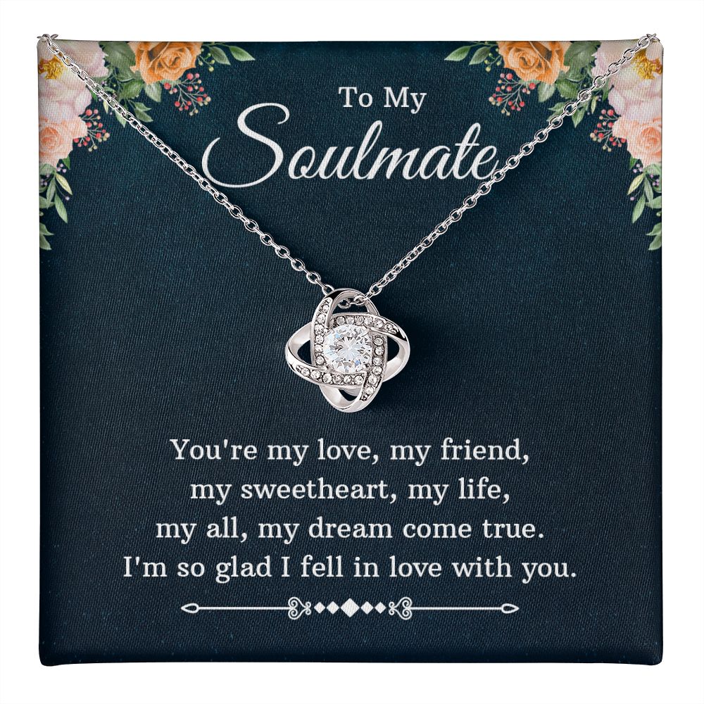 My Soulmate, I'm So Glad Love Knot Necklace | To Wife | To Girlfriend
