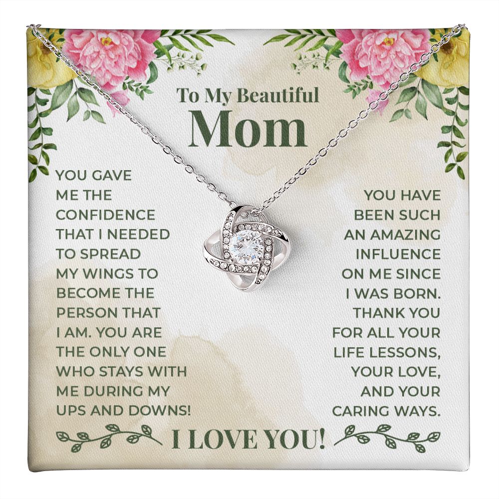 Gave Me The Confidence Love Knot Necklace | To Mom