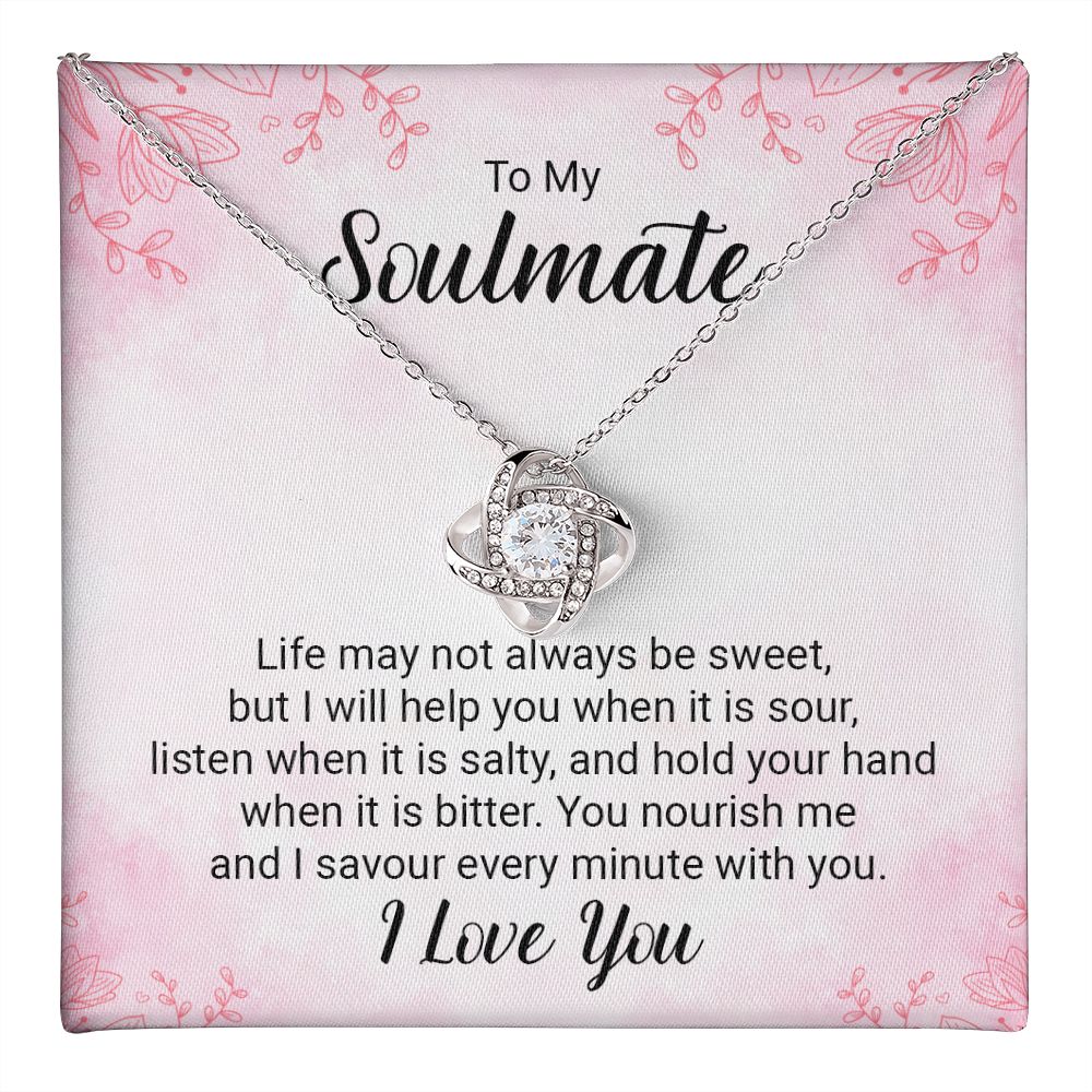 To My Soulmate, I Will Help You Love Knot Necklace | To Wife | To Girlfriend