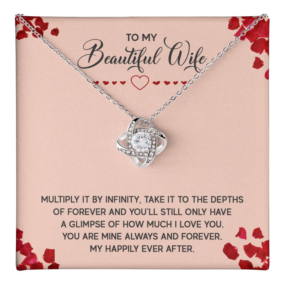 Multiply It By Infinity Love Knot Necklace | To Wife