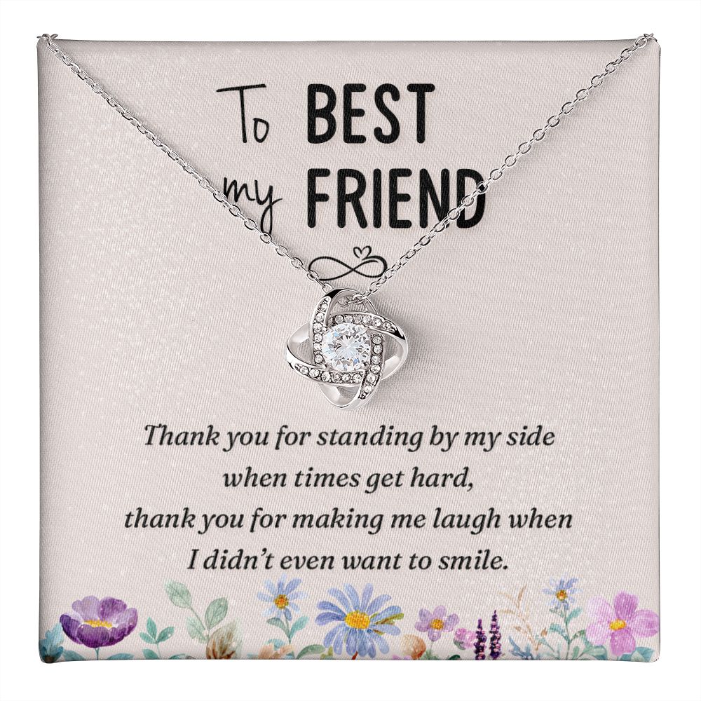 To My Best Friend, By My Side Love Knot Necklace | To Best Friend