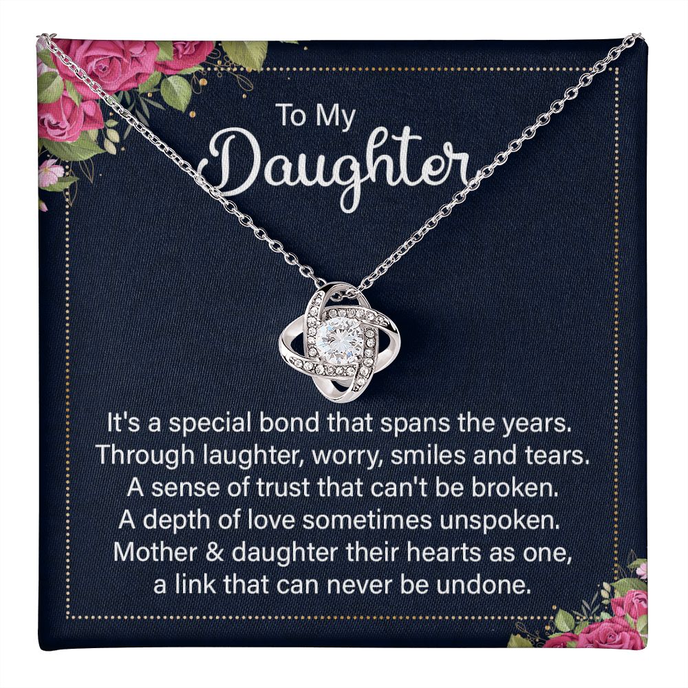 To My Daughter, A Special Bond Love Knot Necklace | To Daughter