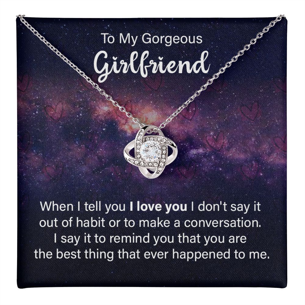To My Girlfriend, The Best Thing Love Knot Necklace | To Girlfriend