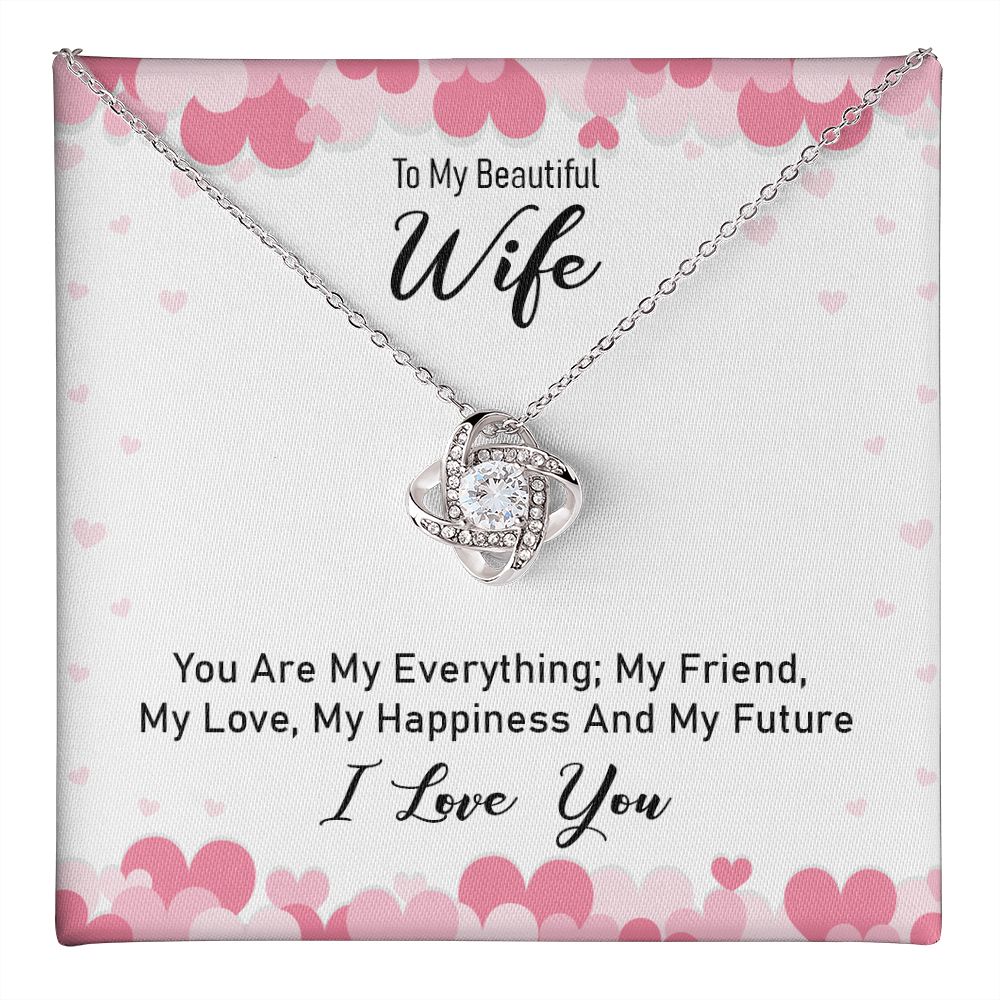 To My Wife, My Future Love Knot Necklace | To Wife