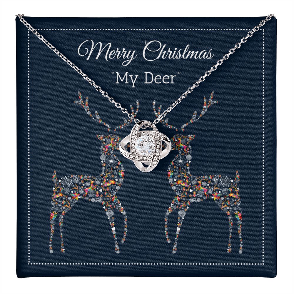 Merry Christmas My Deer Love Knot Necklace | To Wife | To Girlfriend