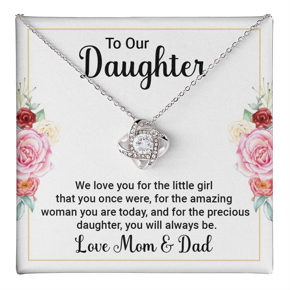 Our Daughter, We Love You Love Knot Necklace | To Daughter