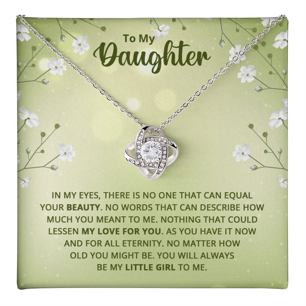 To My Daughter, My Love For You Love Knot Necklace | To Daughter