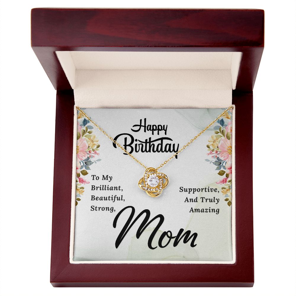 Happy Birthday to My Truly Amazing Mom Love Knot Necklace | To Mom
