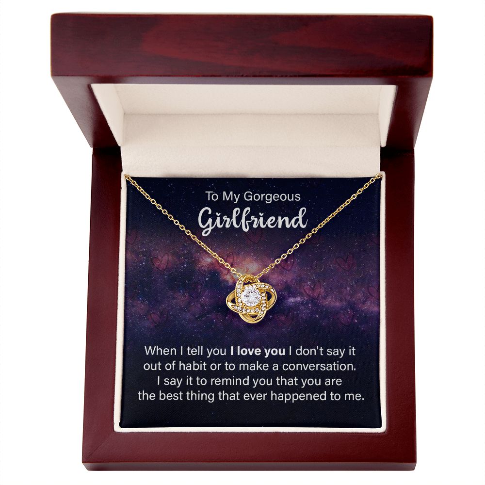 To My Girlfriend, The Best Thing Love Knot Necklace | To Girlfriend