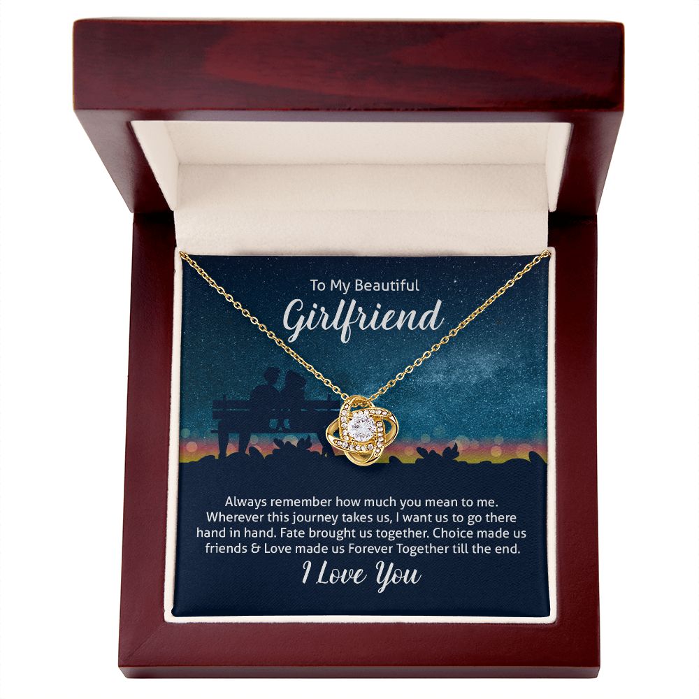 Remember How Much You Mean To Me Love Knot Necklace | To Girlfriend