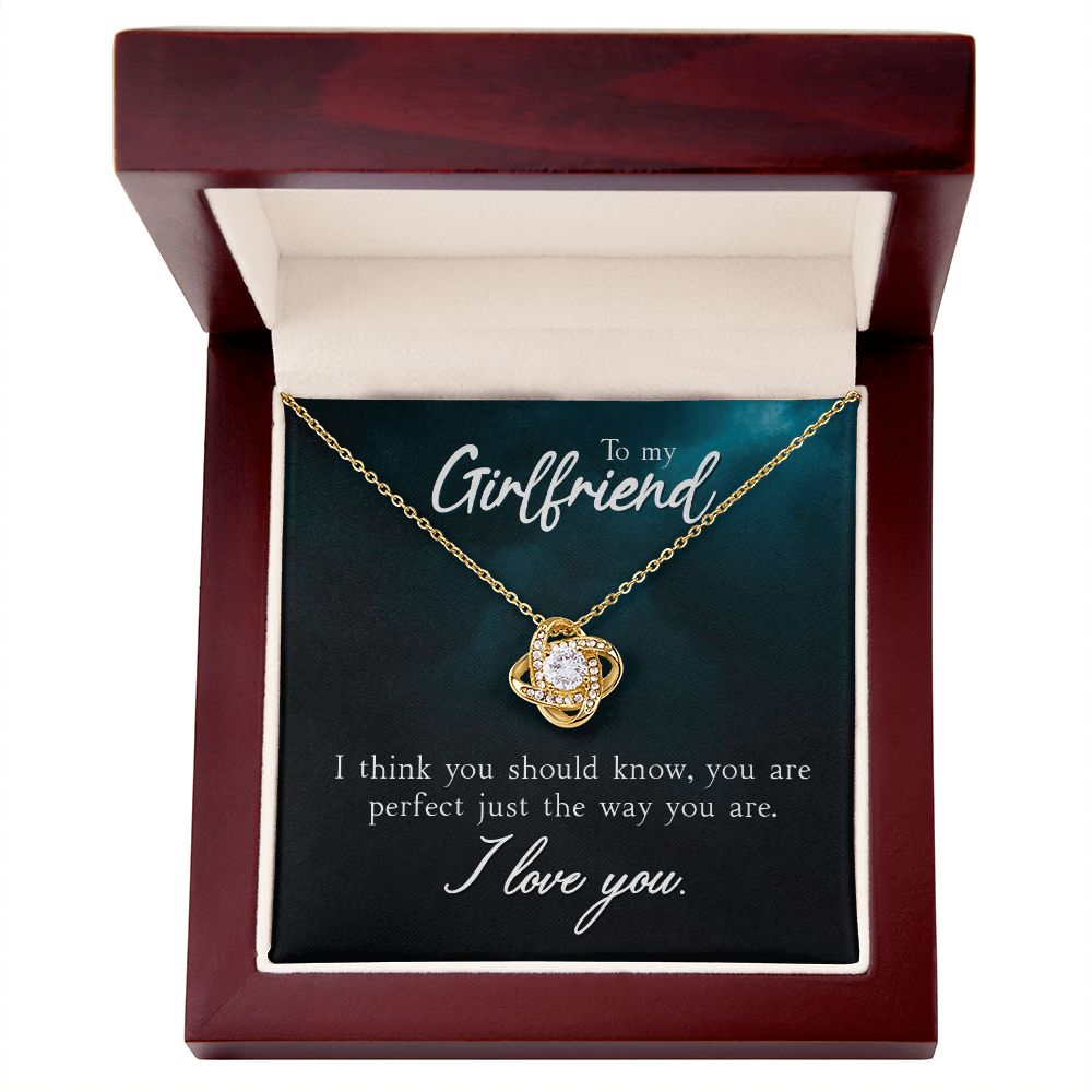 To My Girlfriend, You're Perfect Love Knot Necklace | To Girlfriend