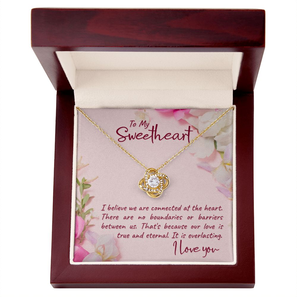 MY Sweetheart, We're Connected Love Knot Necklace | To Wife | To Girlfriend