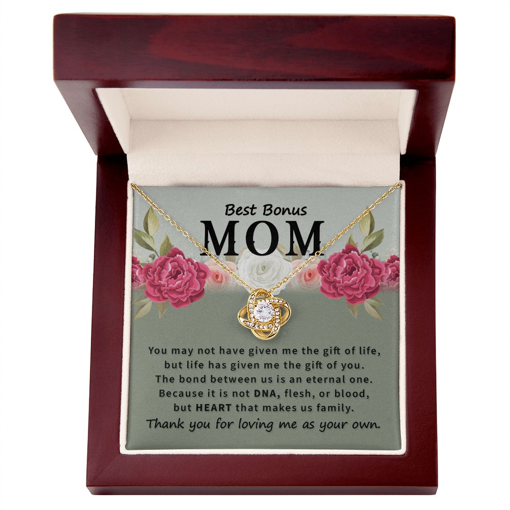 The Best Bonus Mom Love Knot Necklace | To Bonus Mom