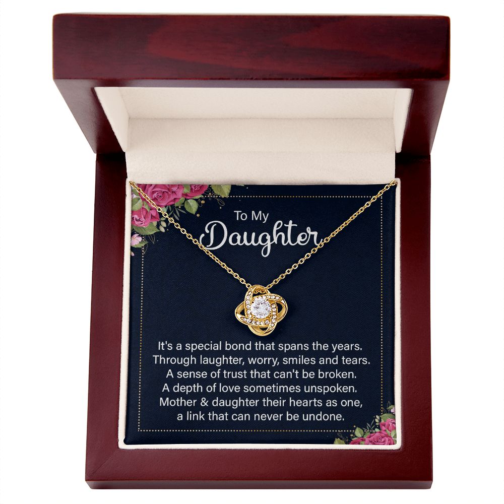 To My Daughter, A Special Bond Love Knot Necklace | To Daughter