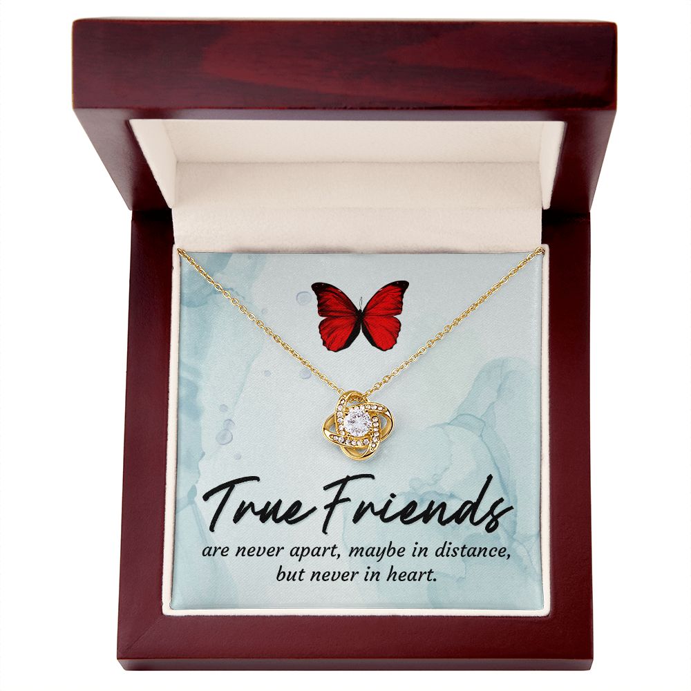 True Friends are Never Apart Love Knot Necklace | To Best Friend