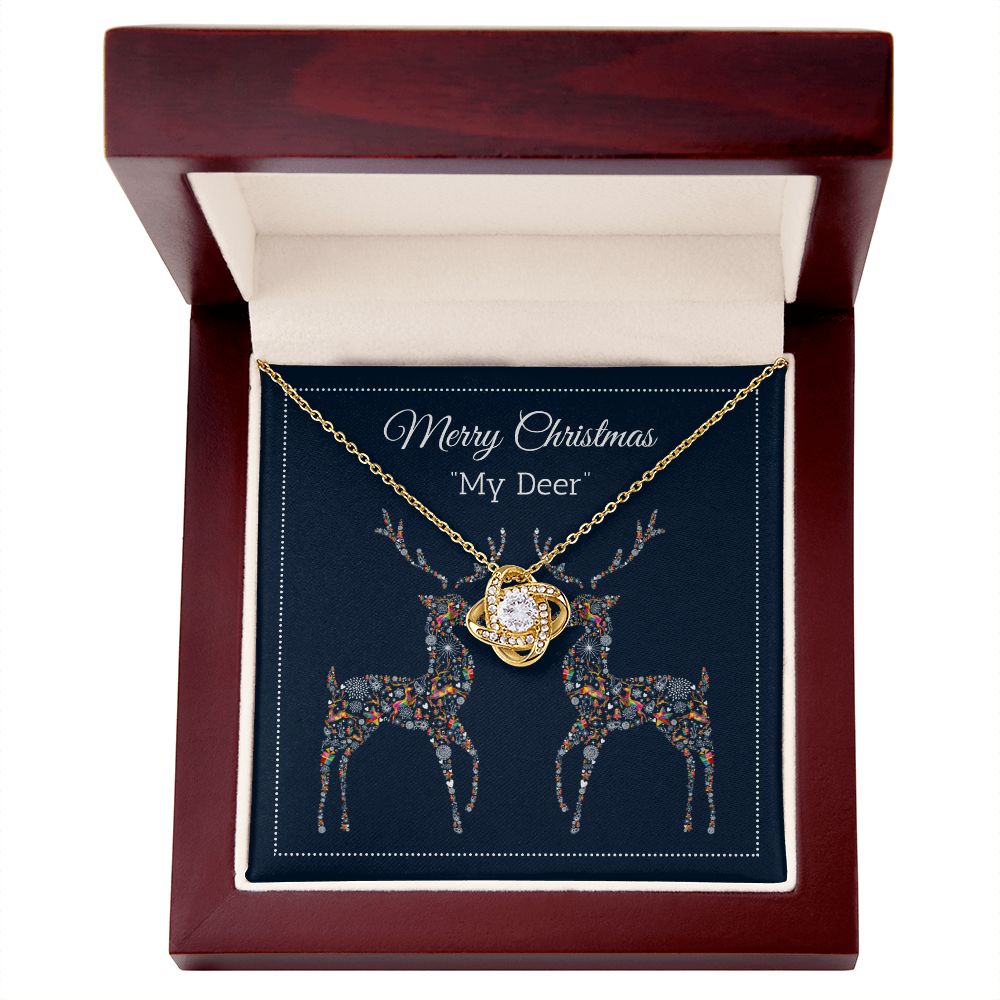 Merry Christmas My Deer Love Knot Necklace | To Wife | To Girlfriend