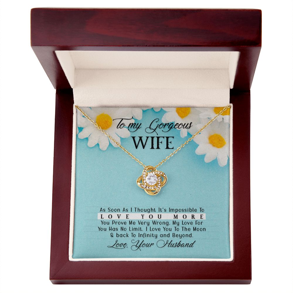 To My Wife, there's No Limit Love Knot Necklace | To Wife