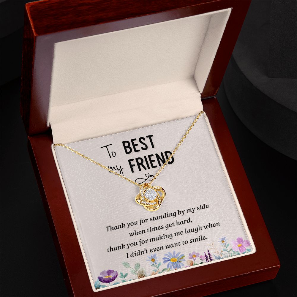 To My Best Friend, By My Side Love Knot Necklace | To Best Friend