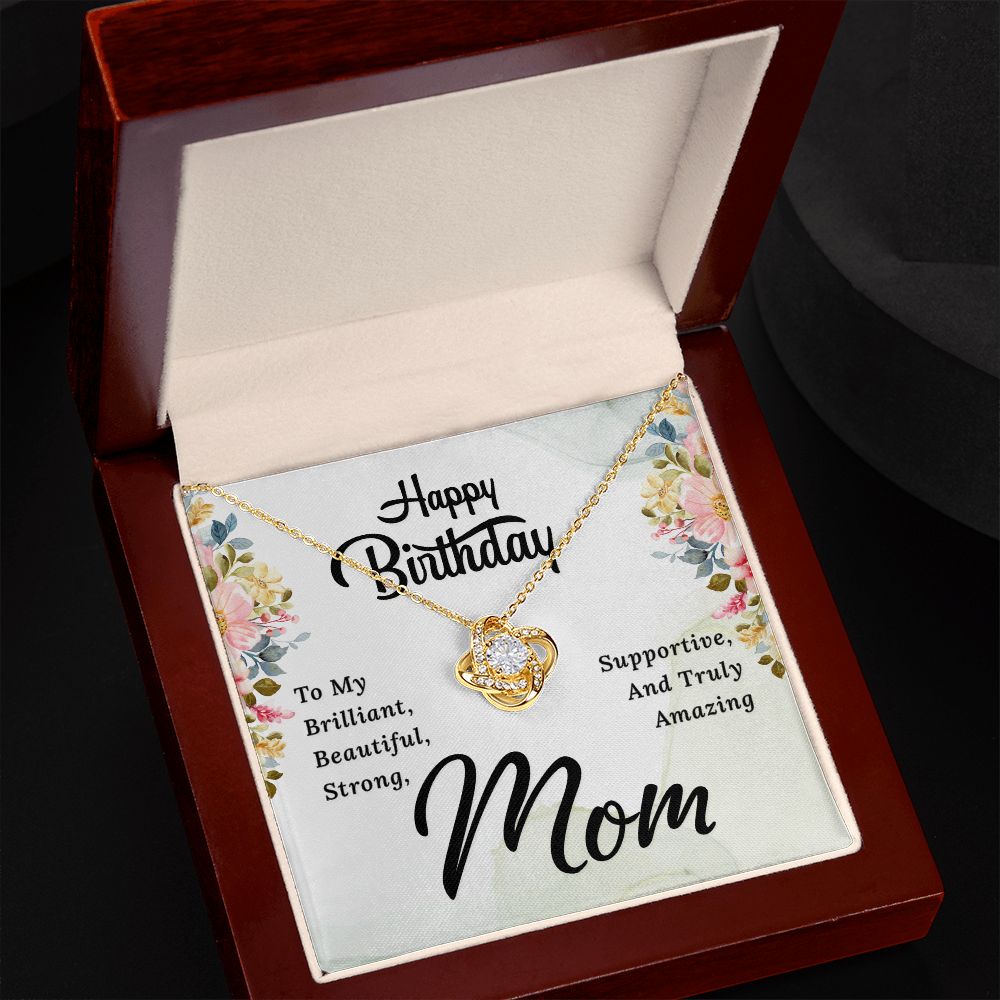 Happy Birthday to My Truly Amazing Mom Love Knot Necklace | To Mom