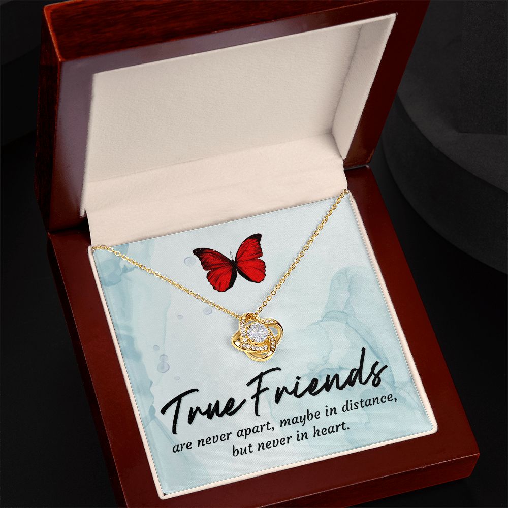 True Friends are Never Apart Love Knot Necklace | To Best Friend