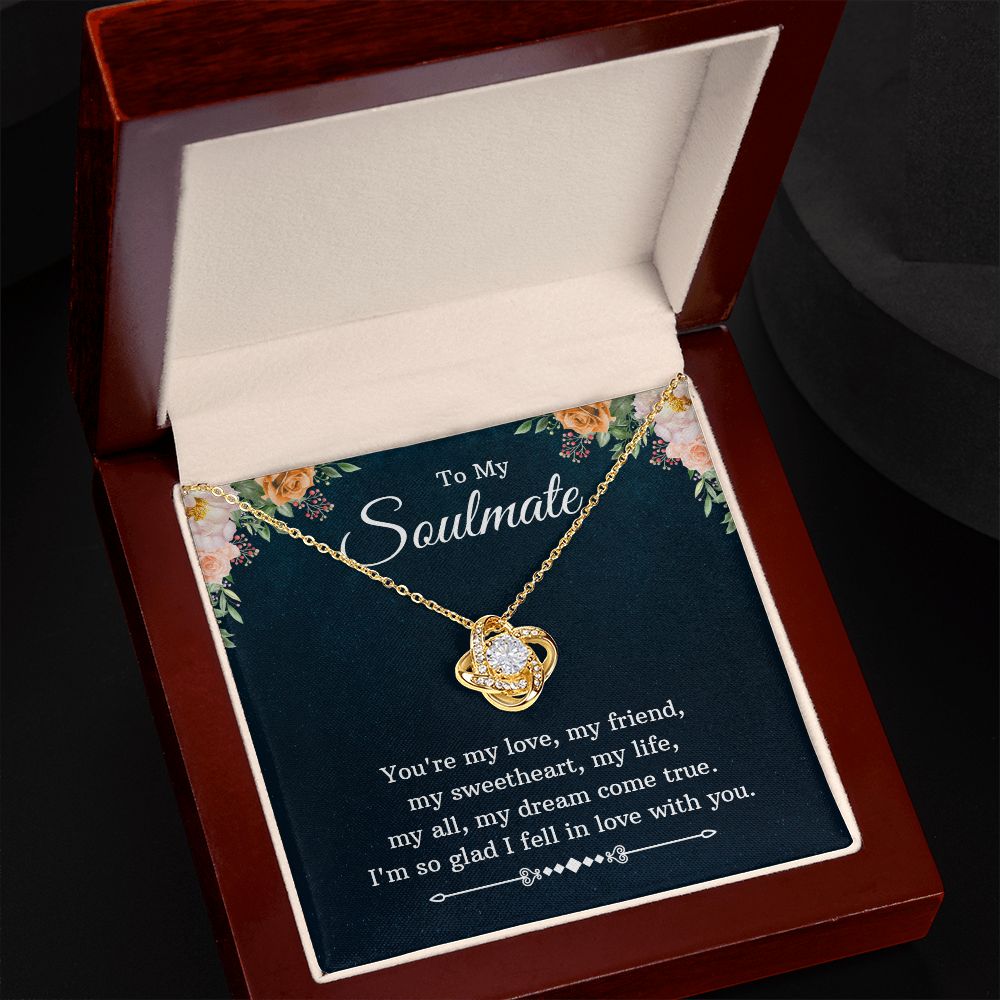My Soulmate, I'm So Glad Love Knot Necklace | To Wife | To Girlfriend