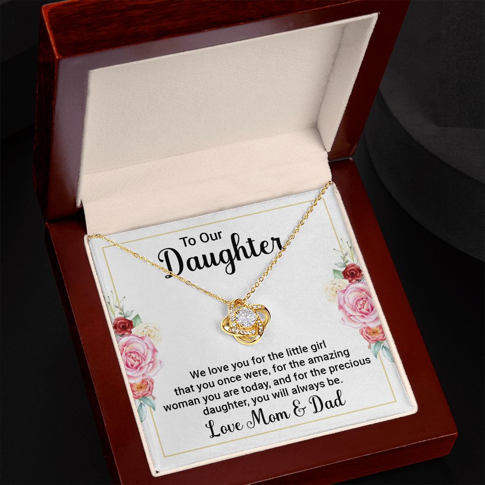 Our Daughter, We Love You Love Knot Necklace | To Daughter