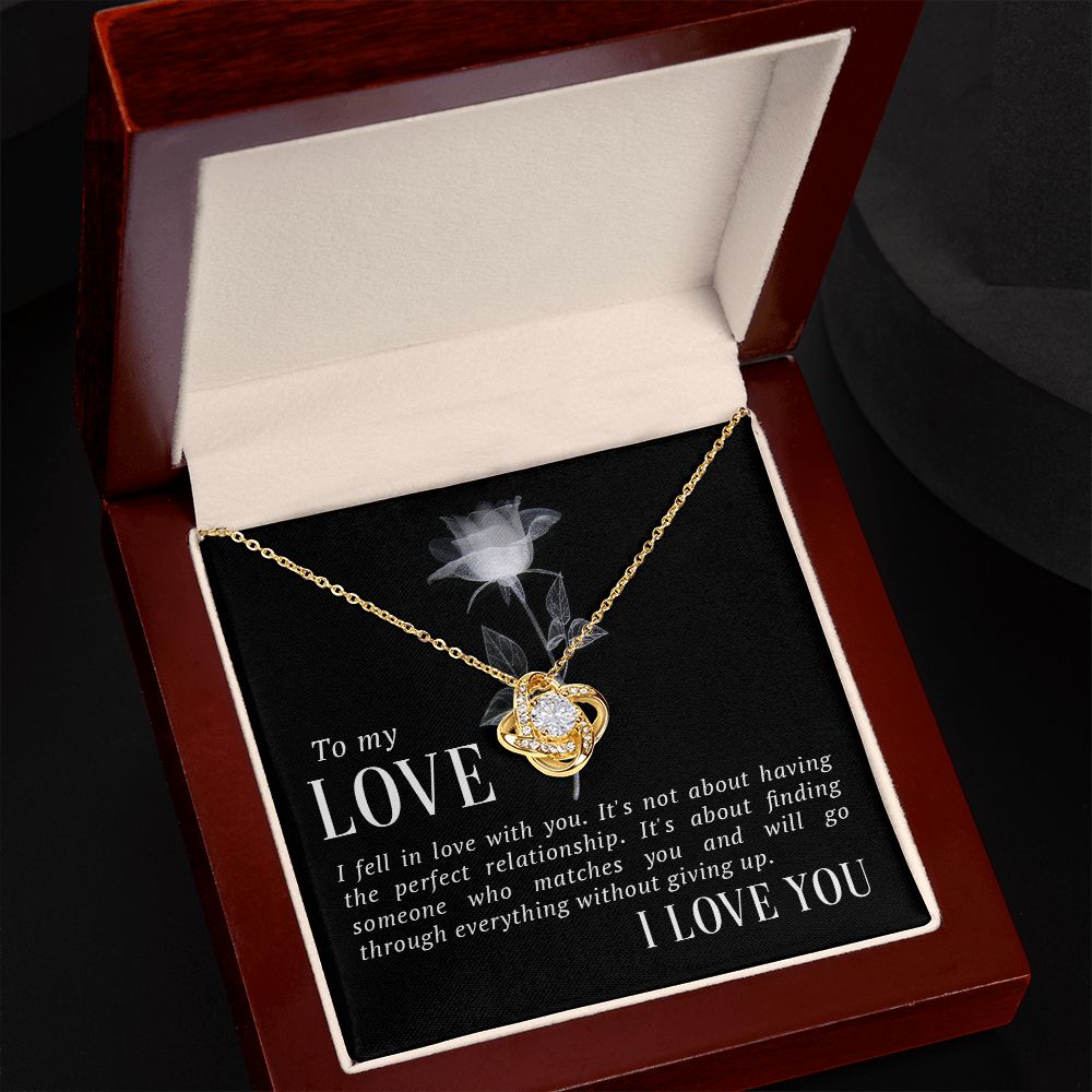 To My Love, What It's About Love Knot Necklace | To Wife | To Girlfriend