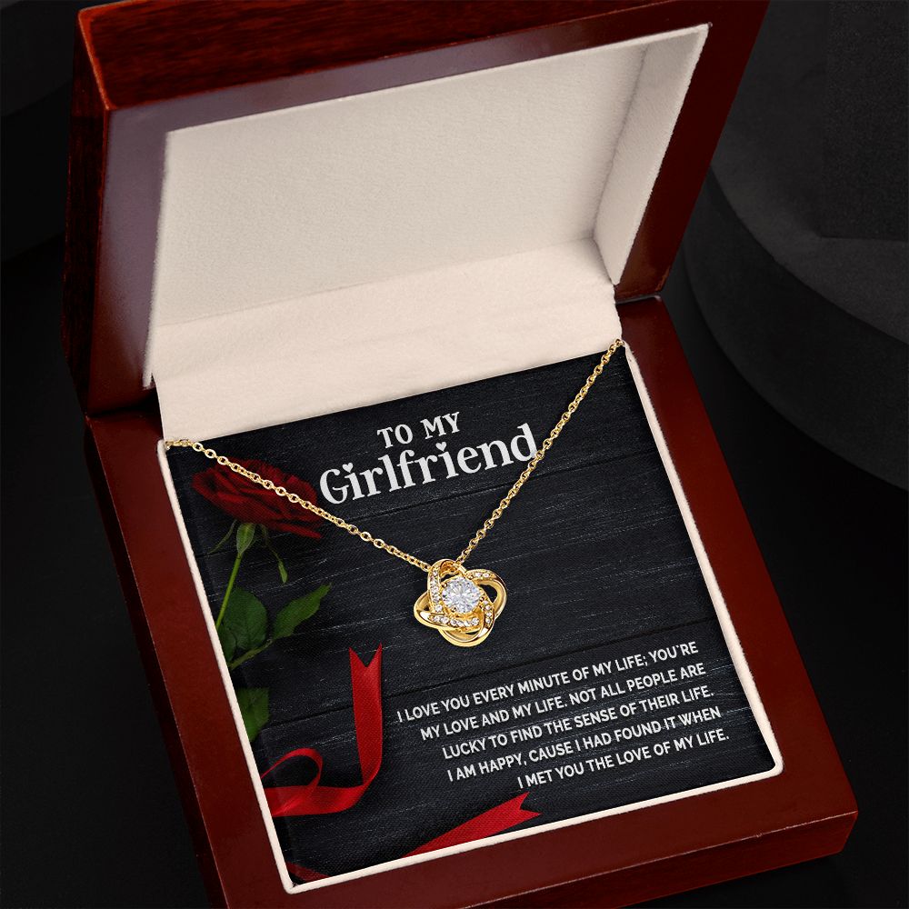 To My Girlfriend, I Am Happy Love Knot Necklace | To Girlfriend